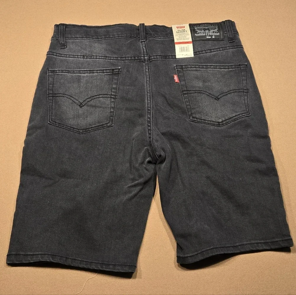 Nwt boys levis black slim shorts